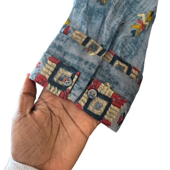 Soft Surroundings San Remo Boho Embroidered Gypsy Peasant Maxi Dress - Picture 10 of 13